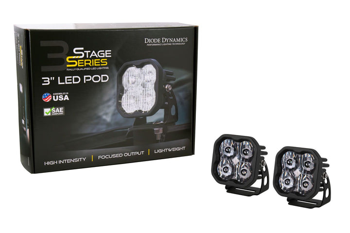 SS3 SAE/DOT White Sport LED Pod (pair)