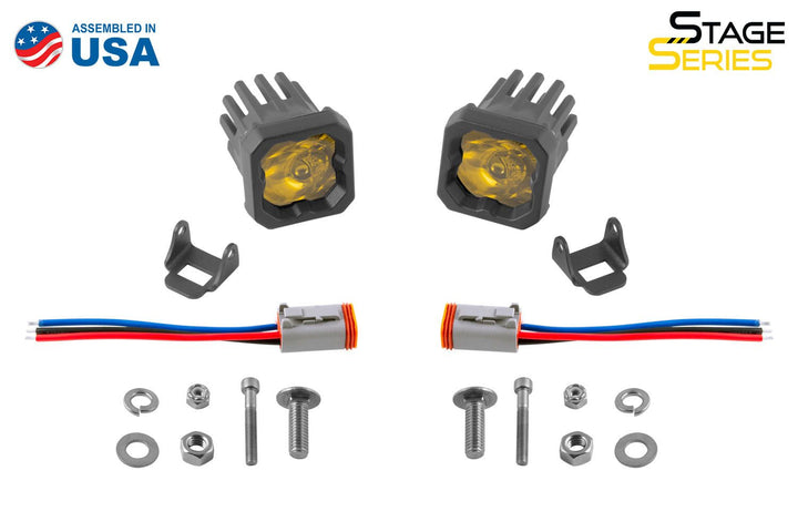 SSC1 Yellow Sport Flush Mount LED Pod (pair)