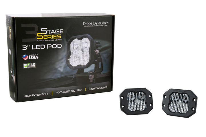 SS3 SAE/DOT White Sport Flush Mount LED Pod (pair)