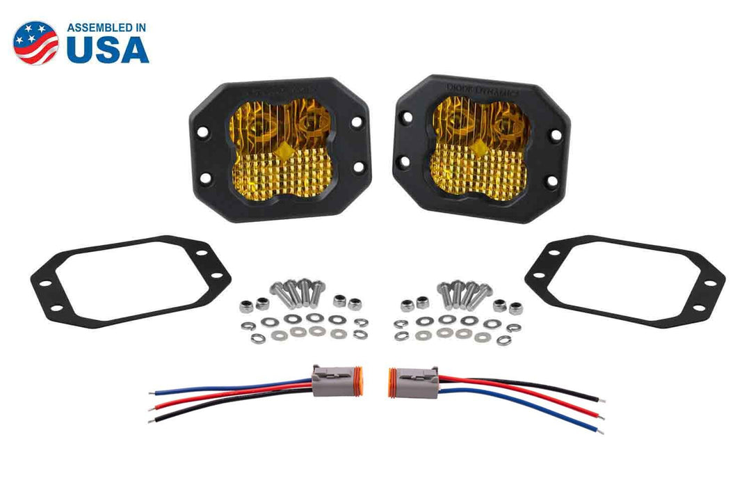 SS3 SAE Yellow Sport Flush Mount LED Pod (pair)