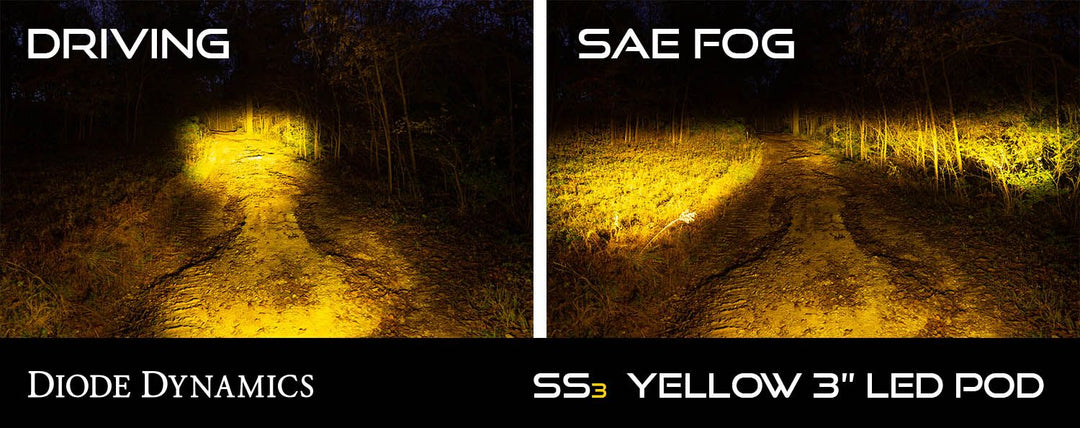 SS3 SAE Yellow Sport Flush Mount LED Pod (one)