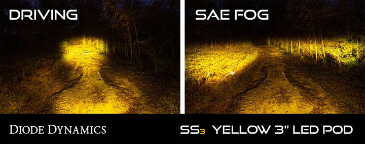 SS3 SAE Yellow Sport Flush Mount LED Pod (one)