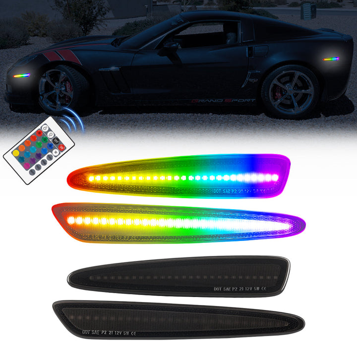 2005-2013 Chevrolet Corvette C6 RGB Smoke LED Side Marker