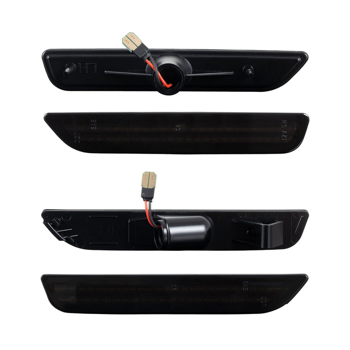 2010-2014 Ford Mustang Smoke Lens White Dynamic Animation LED Side Markers