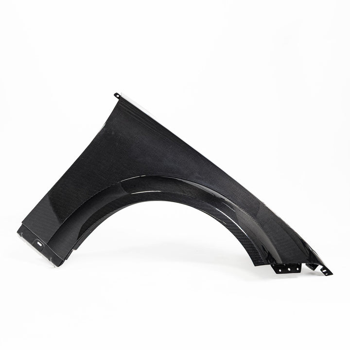 2015-2025 Dodge Charger Dry Gloss Carbon Fiber Type-Hellcat Front Fenders Widebody w/Flares 1pc