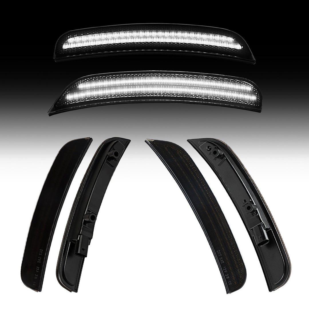 2015-2024 Dodge Charger Smoke White LED Side Markers