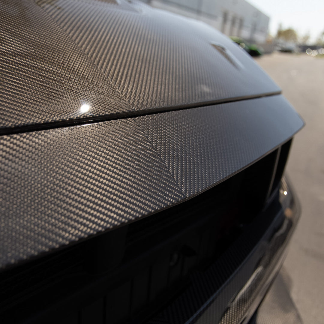 2024–2026 Mustang S650 Heritage SC™ V-Shaped Dry Gloss Carbon Fiber Hood Track Package