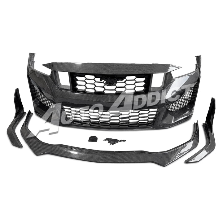 2024–2026 Mustang S650 Heritage SC™ V-Shaped Dry Gloss Carbon Fiber Bumper Kit Track Package