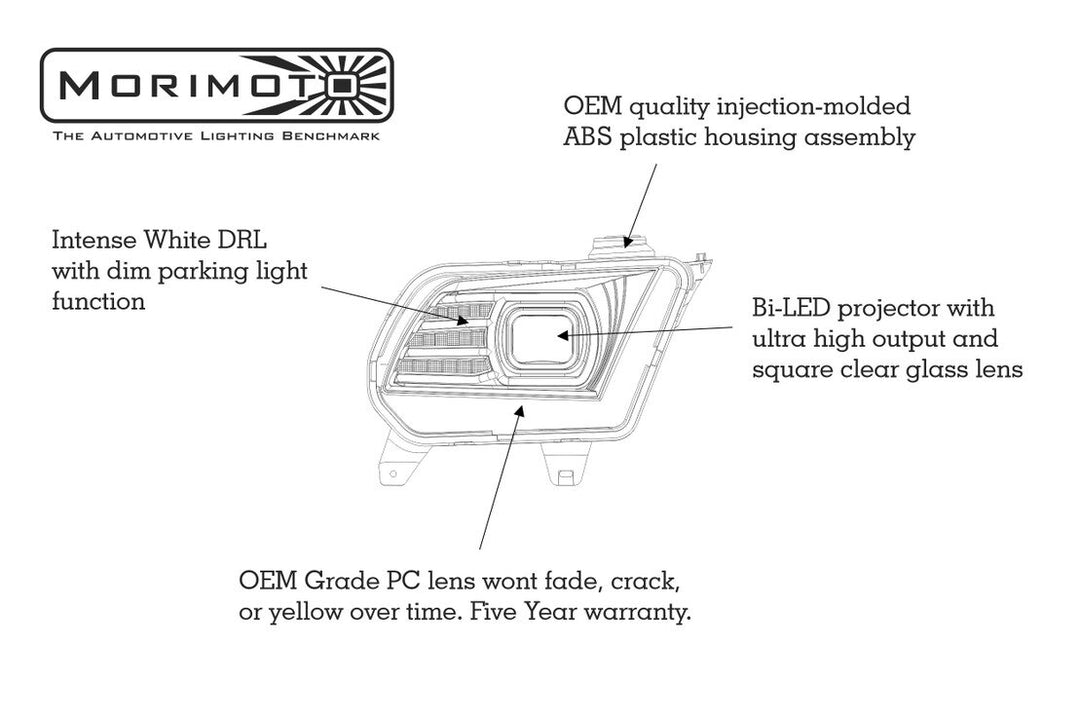 2010-12 Mustang XB LED Headlights