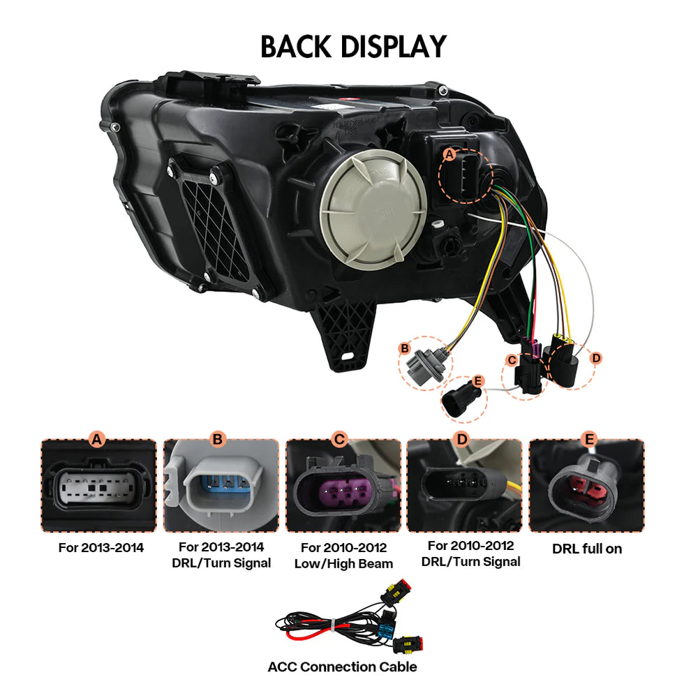 2010–14 Ford Mustang LED Projector Headlights