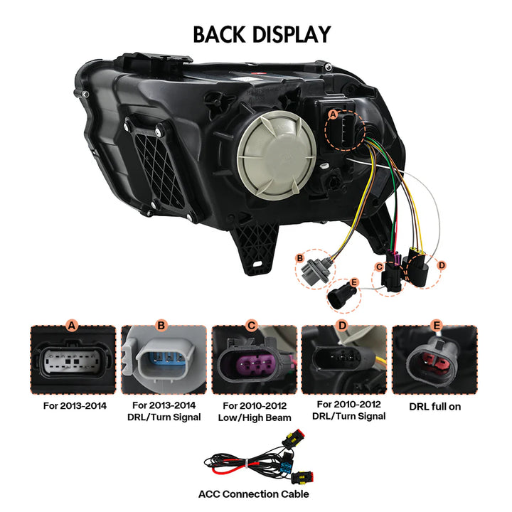 2010–14 Ford Mustang LED Projector Headlights