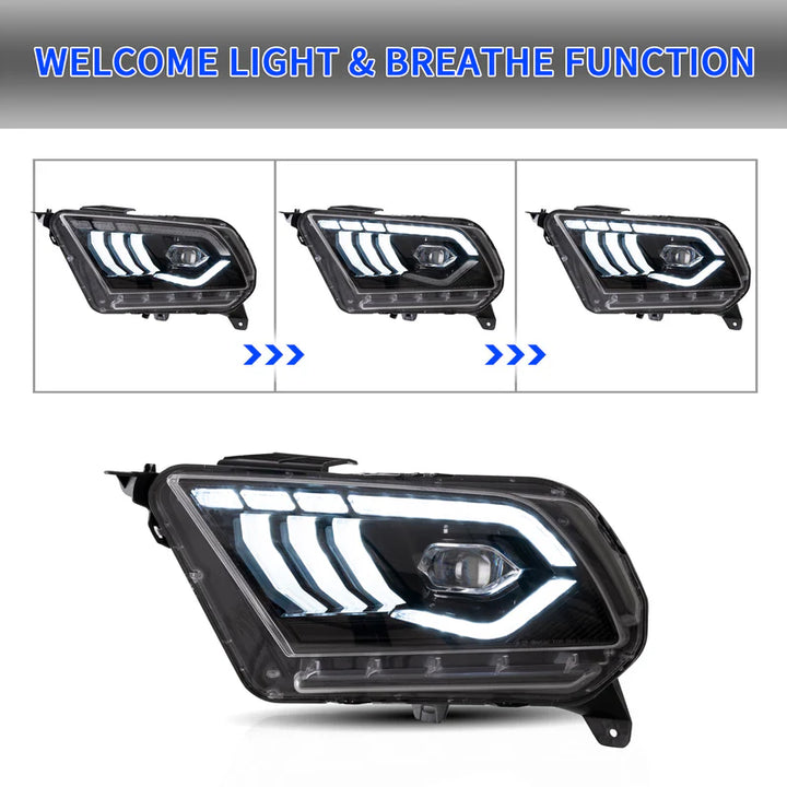 2010-14 Ford Mustang LED Projector Headlights