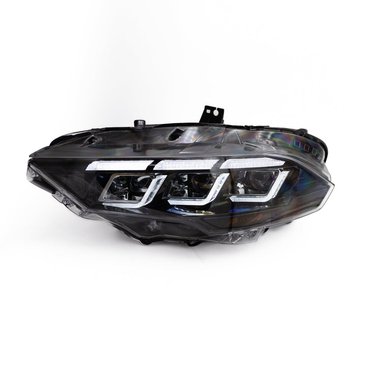2018-2023 Ford Mustang Projector Headlights S650 Style LED Amber Sequential Turn Signals