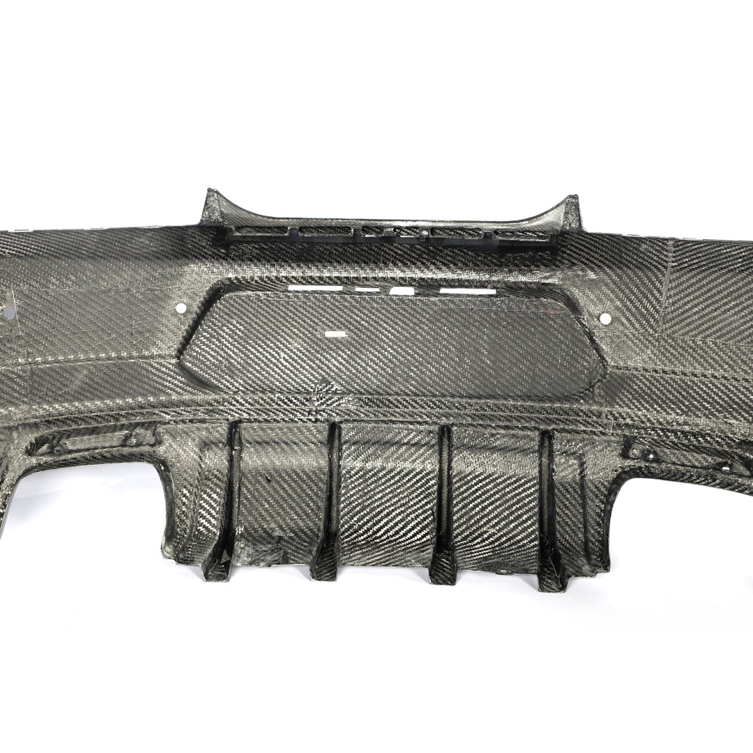 2016-2018 Camaro RS/SS/ZL1 Gloss Double Sided Carbon Fiber Rear Bumper w/Rear Diffuser Quad Tips 1pc