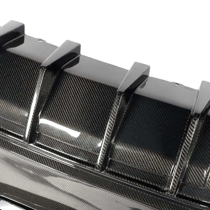 2016-2018 Camaro RS/SS/ZL1 Gloss Double Sided Carbon Fiber Rear Bumper w/Rear Diffuser Quad Tips 1pc