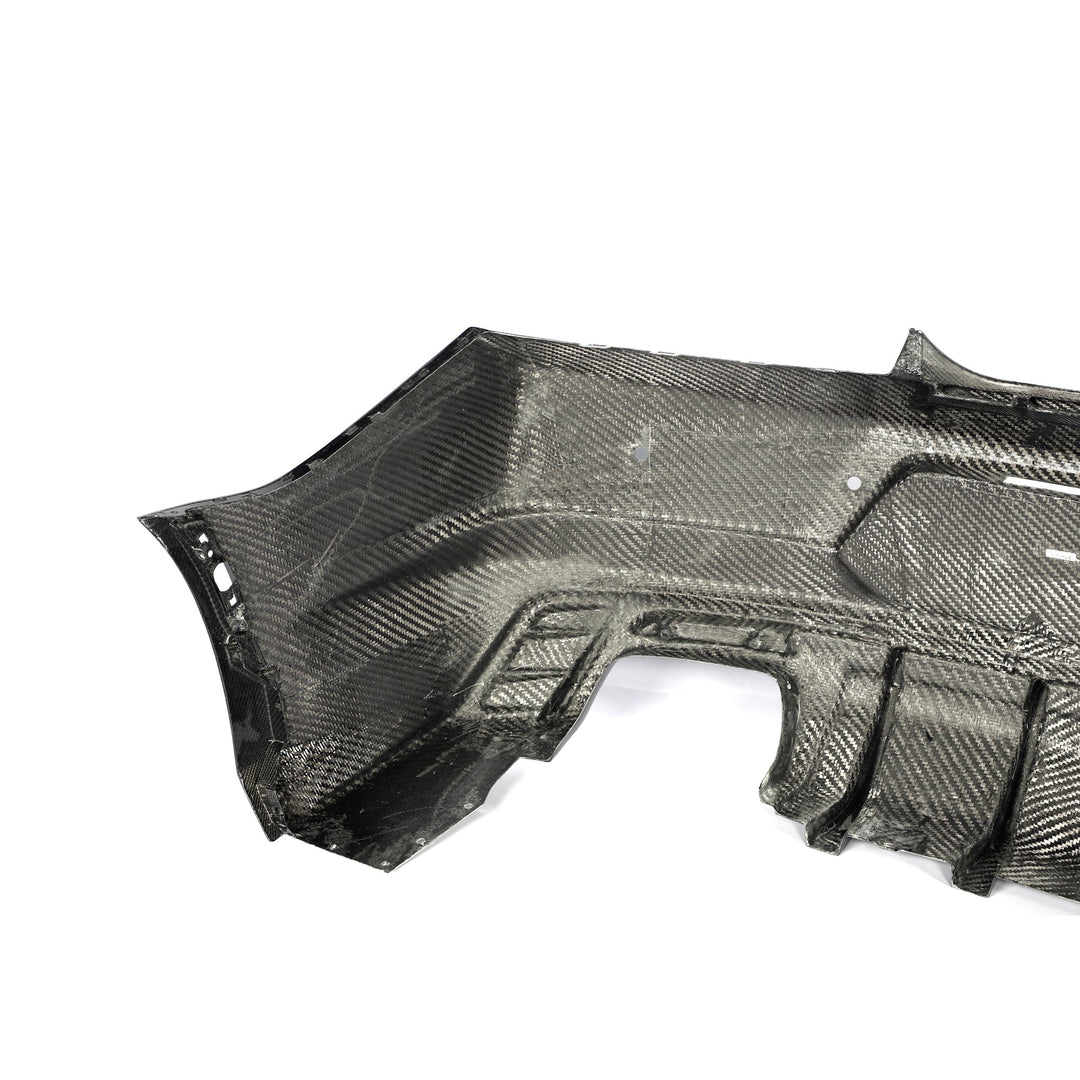 2016-2018 Camaro RS/SS/ZL1 Gloss Double Sided Carbon Fiber Rear Bumper w/Rear Diffuser Quad Tips 1pc