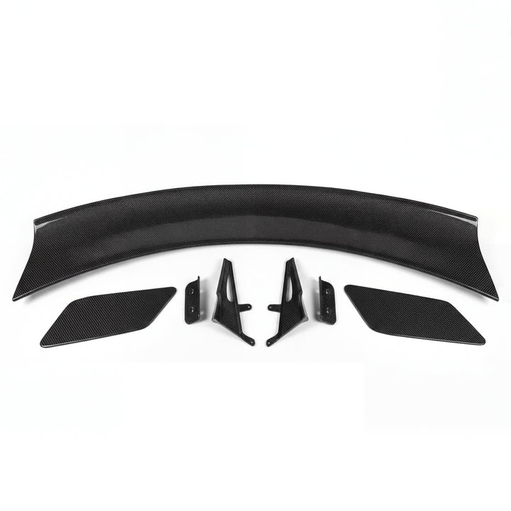 2024–2026 Mustang S650 Heritage SC™ V-Shaped Dry Gloss Carbon Fiber Rear Wing W/ Ducktail-Style Decklid