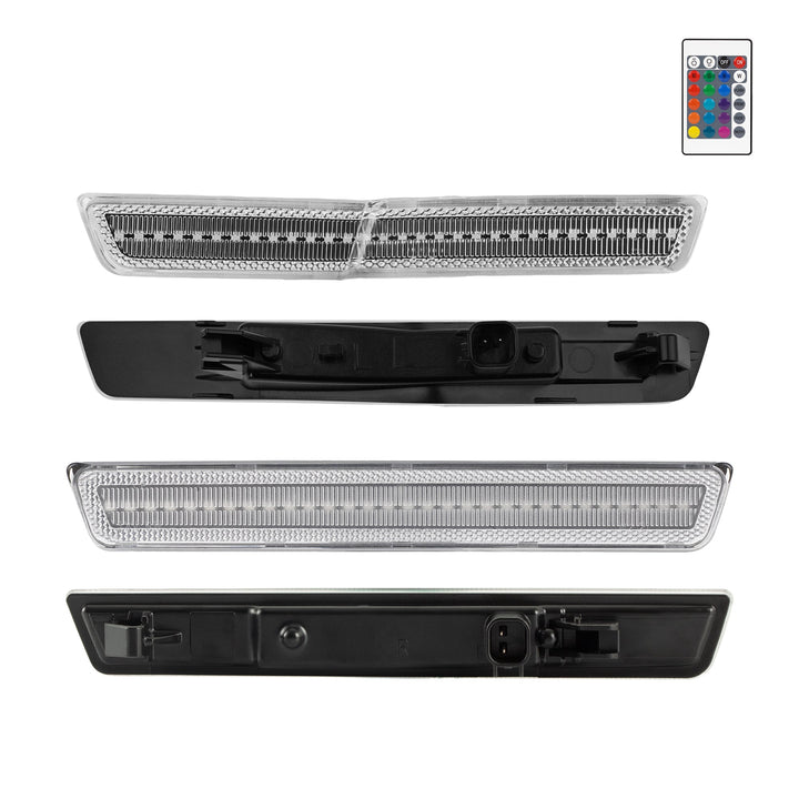 2018-2024 Dodge Challenger Widebody Remote Control RGB Clear Lens LED Side Markers