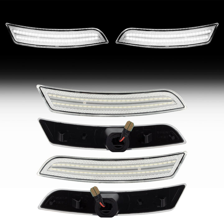 2016-2025 Camaro Clear Lens White Dynamic Animation LED Side Markers Set