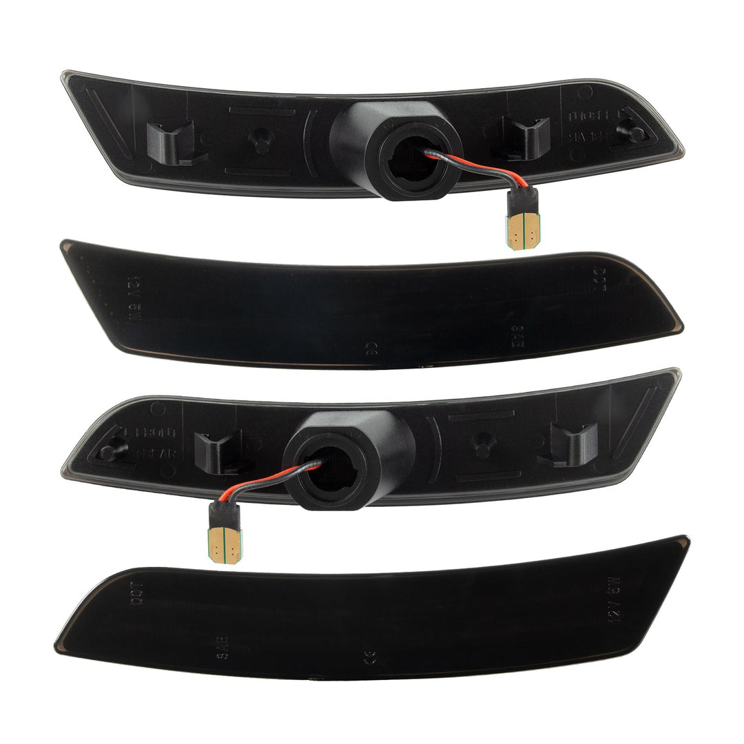 2016-2025 Camaro Smoke Lens White Dynamic Animation LED Side Markers Set