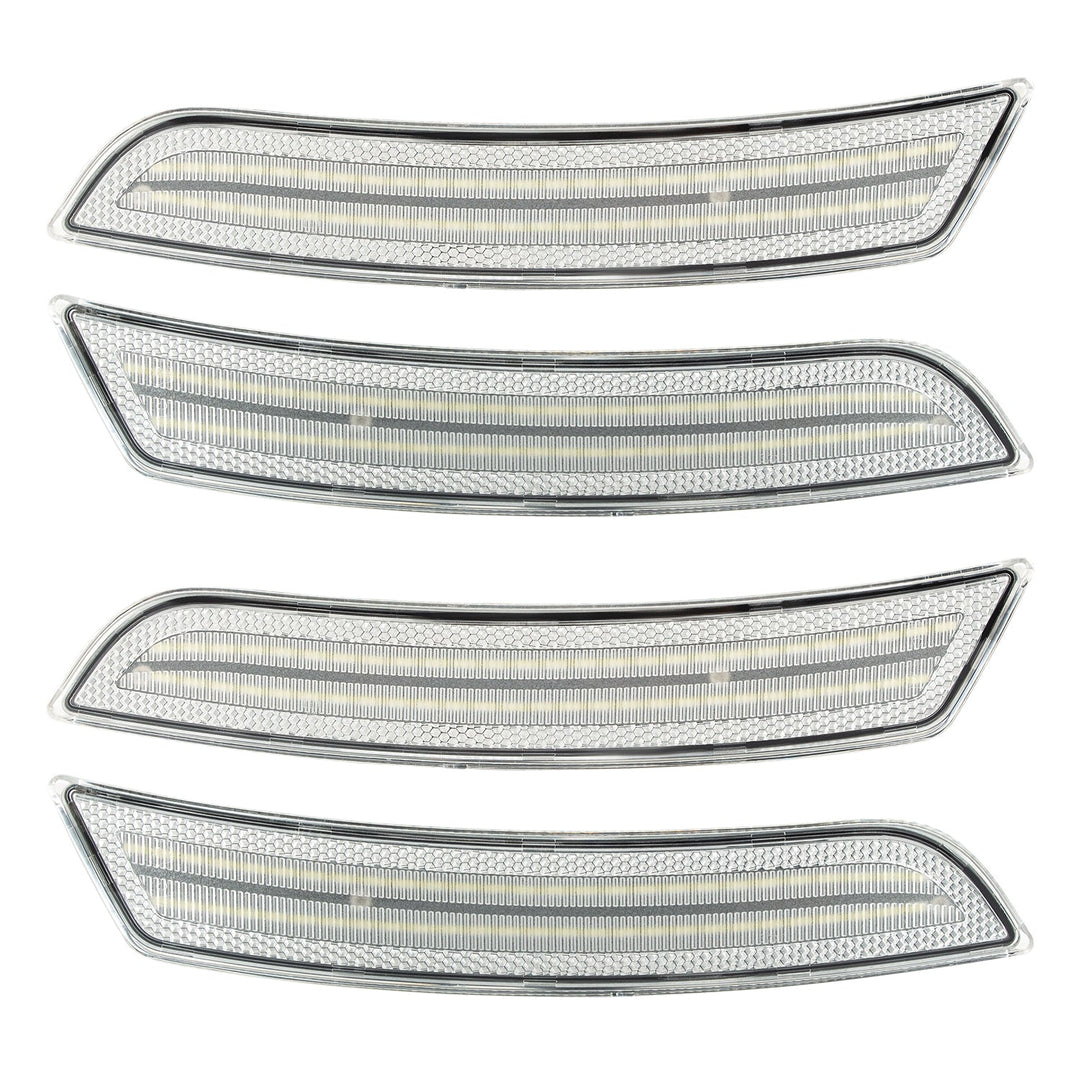2016-2025 Camaro Clear Lens White Dynamic Animation LED Side Markers Set