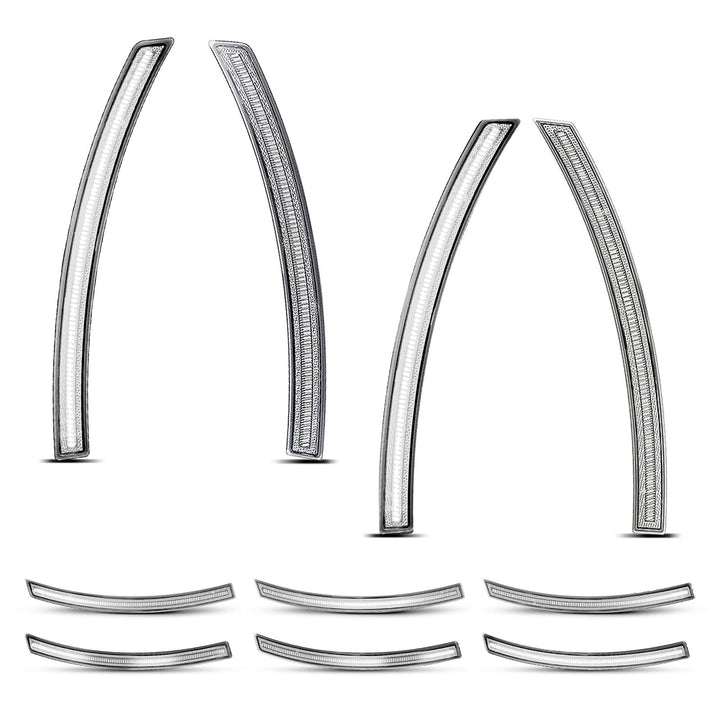 2014-2019 Corvette C7 Clear Lens White Dynamic Animation LED Side Markers Set
