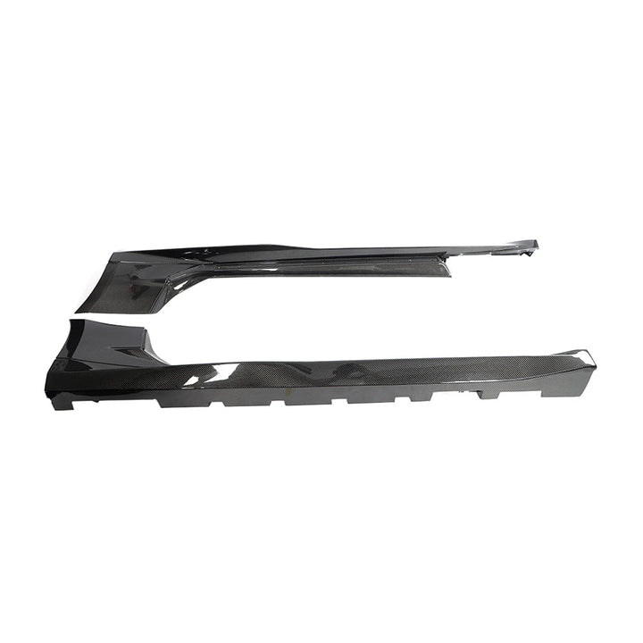 2016-2025 Chevy Camaro SS/RS ZL1 Style Side Skirt Rocker 1pc Gloss Carbon Fiber (PAIR)