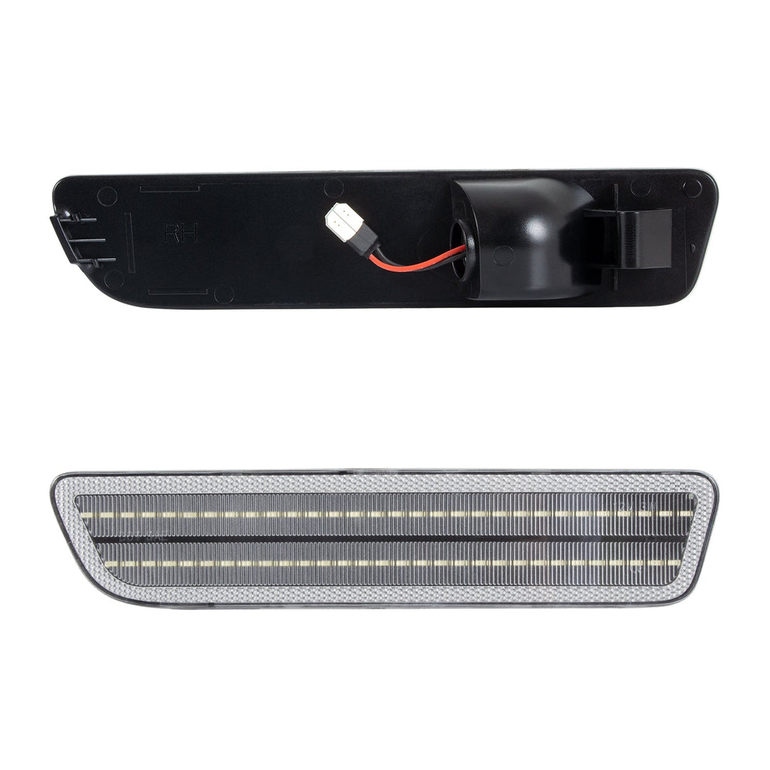2005-2009 Ford Mustang Clear Lens White Dynamic Animation LED Side Markers