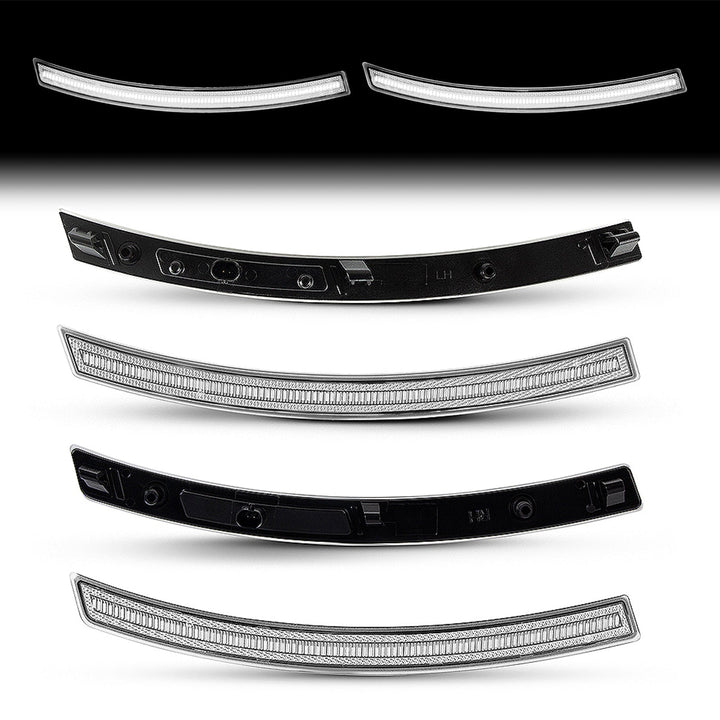 2014-2019 Corvette C7 Clear Lens White Dynamic Animation LED Side Markers Set