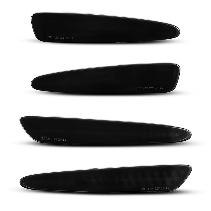 2005-2013 Corvette C6 Smoke Lens White Dynamic Animation LED Side Markers Set