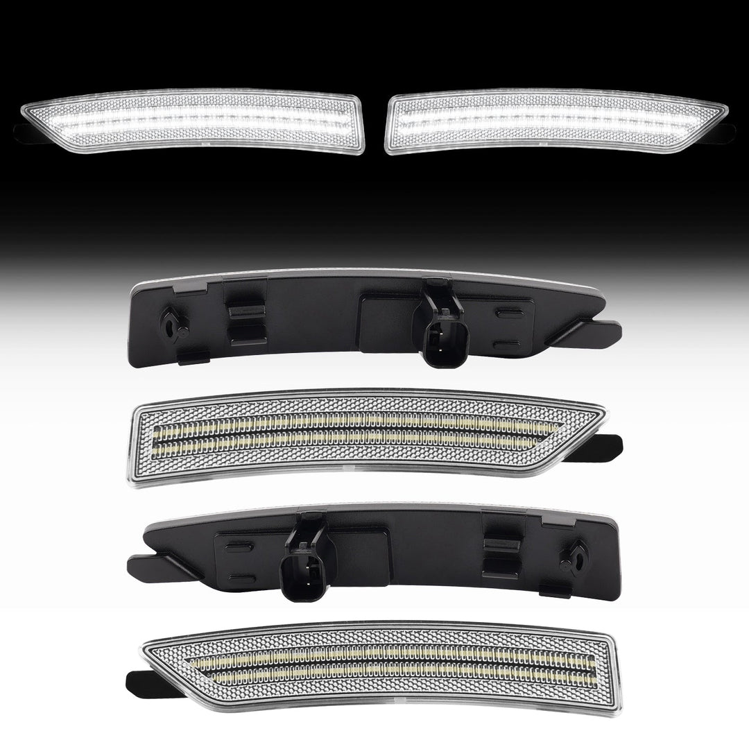 2024-2026 Ford Mustang S650 Clear Lens White Dynamic Animation LED Side Markers