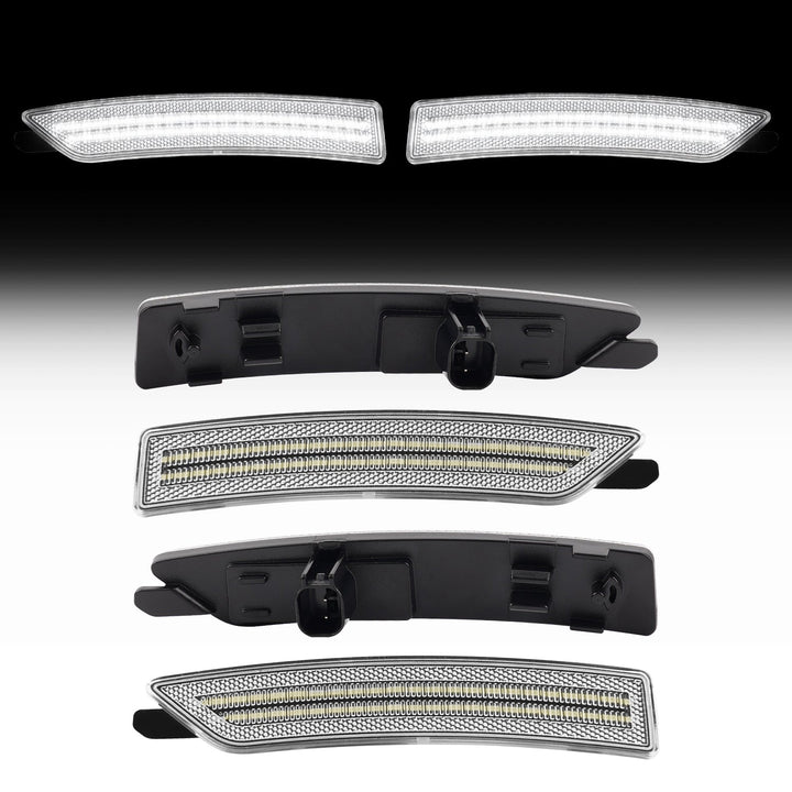 2024-2026 Ford Mustang S650 Clear Lens White Dynamic Animation LED Side Markers