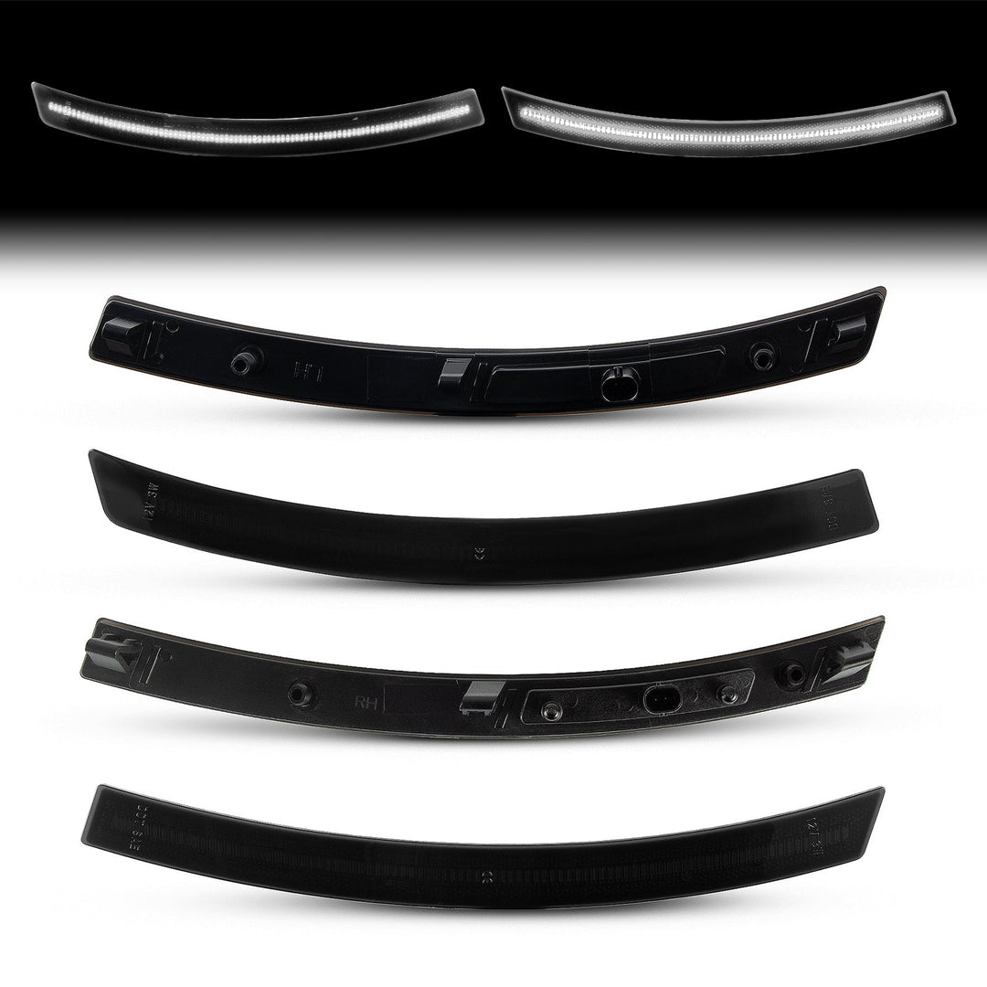 2014-2019 Corvette C7 Smoke Lens White Dynamic Animation LED Side Markers Set