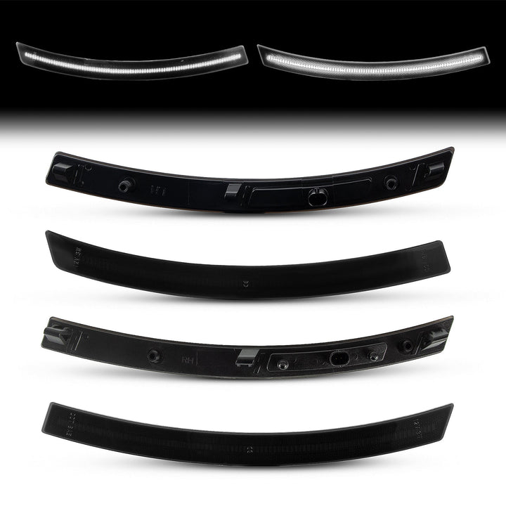 2014-2019 Corvette C7 Smoke Lens White Dynamic Animation LED Side Markers Set