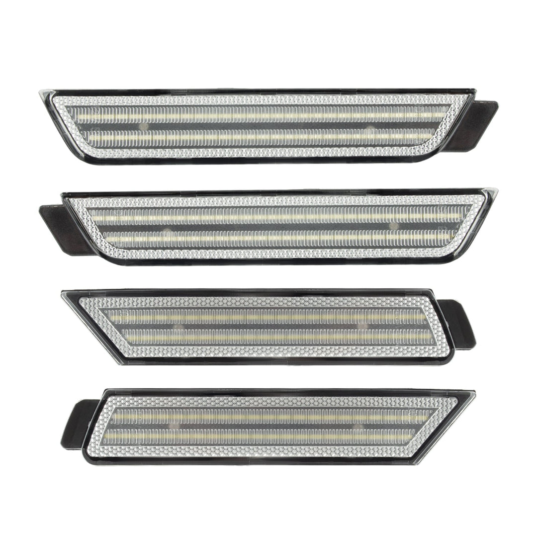 2010-2015 Camaro Clear Lens White Dynamic Animation LED Side Markers Set