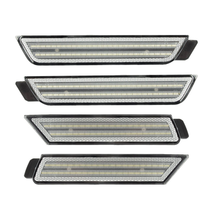 2010-2015 Camaro Clear Lens White Dynamic Animation LED Side Markers Set