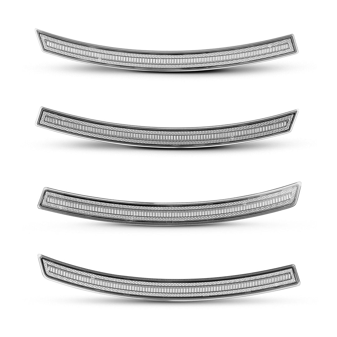 2014-2019 Corvette C7 Clear Lens White Dynamic Animation LED Side Markers Set