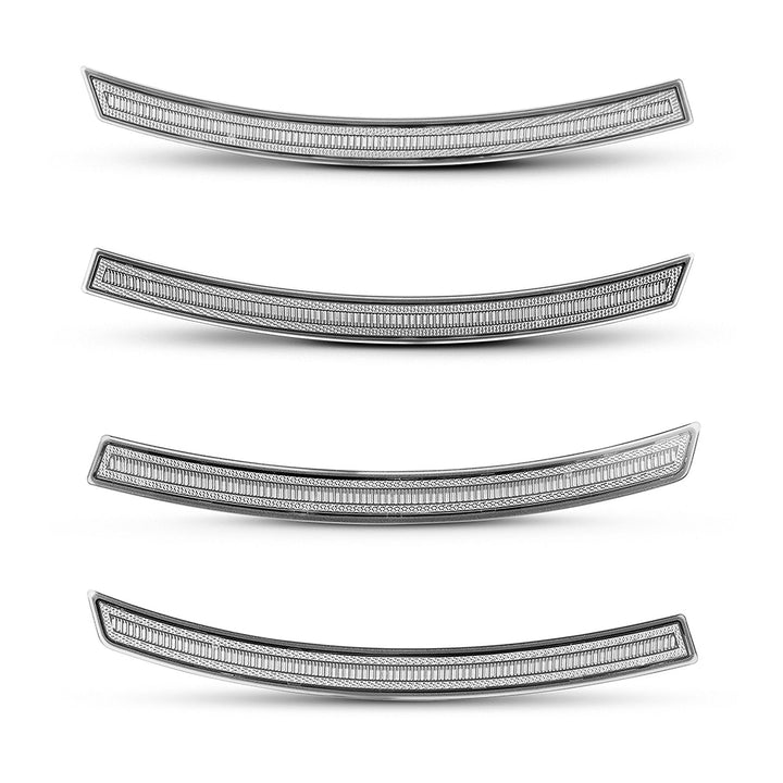 2014-2019 Corvette C7 Clear Lens White Dynamic Animation LED Side Markers Set