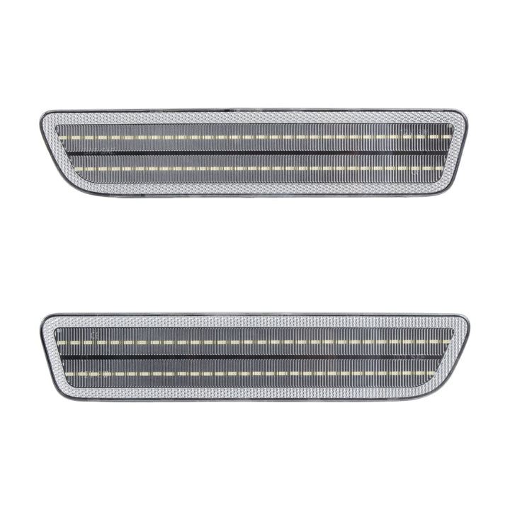 2005-2009 Ford Mustang Clear Lens White Dynamic Animation LED Side Markers