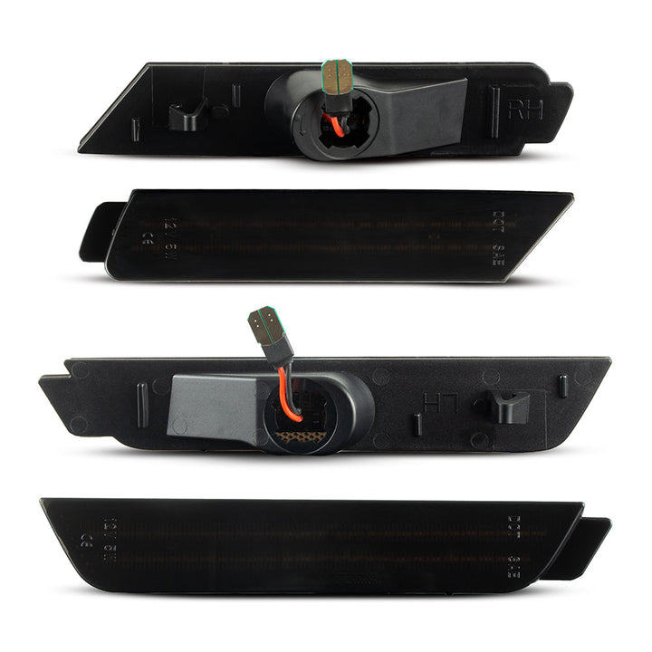 2010-2015 Chevrolet Camaro Smoked White LED Side Markers Set