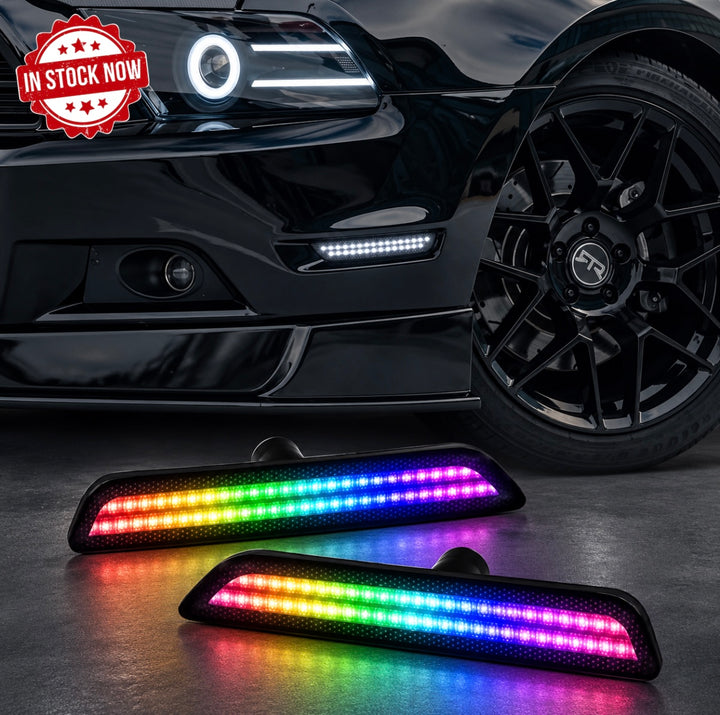 Feux de gabarit avant RVB pour Ford Mustang 2010-14 (V2)