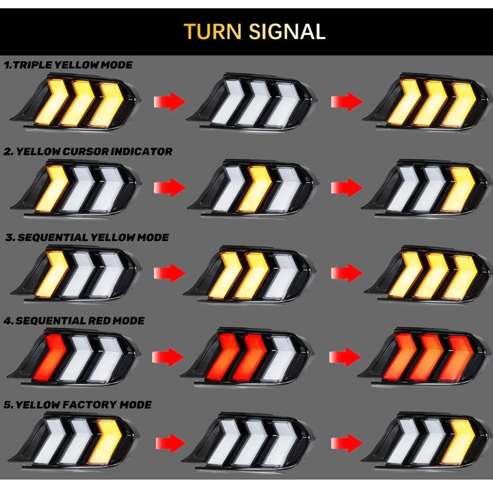 2015-23 Ford Mustang RGB s650 Style Taillights (V2)