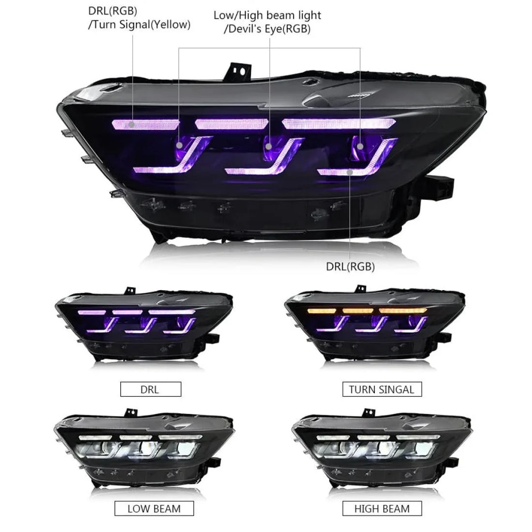 2015-17 Mustang RGB s650 Style Headlight