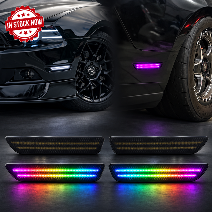 2010-14 Ford Mustang RGB Side Marker 4 PACK (V2)