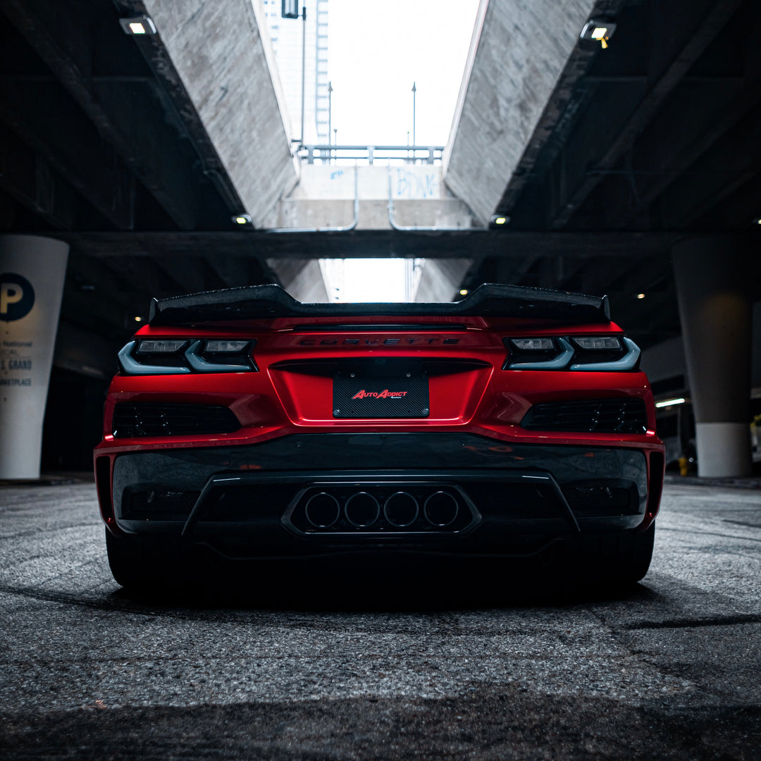 2020-2026 Corvette C8 Euro Smoke Style LED Taillights Amber Sequential Pair