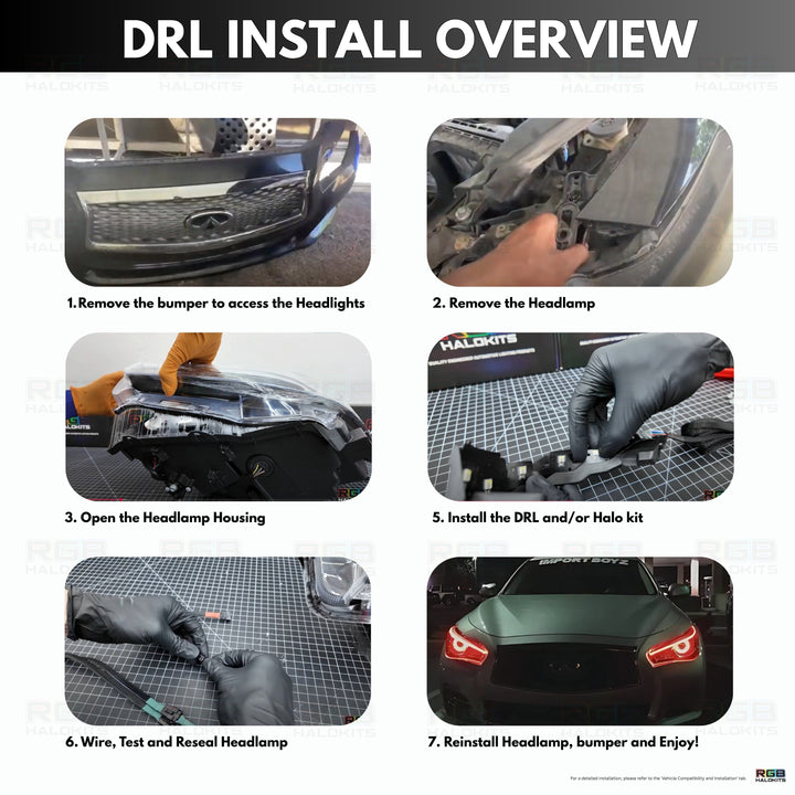 Infiniti Q50 Multicolor Flow DRL Boards (2014-2024)