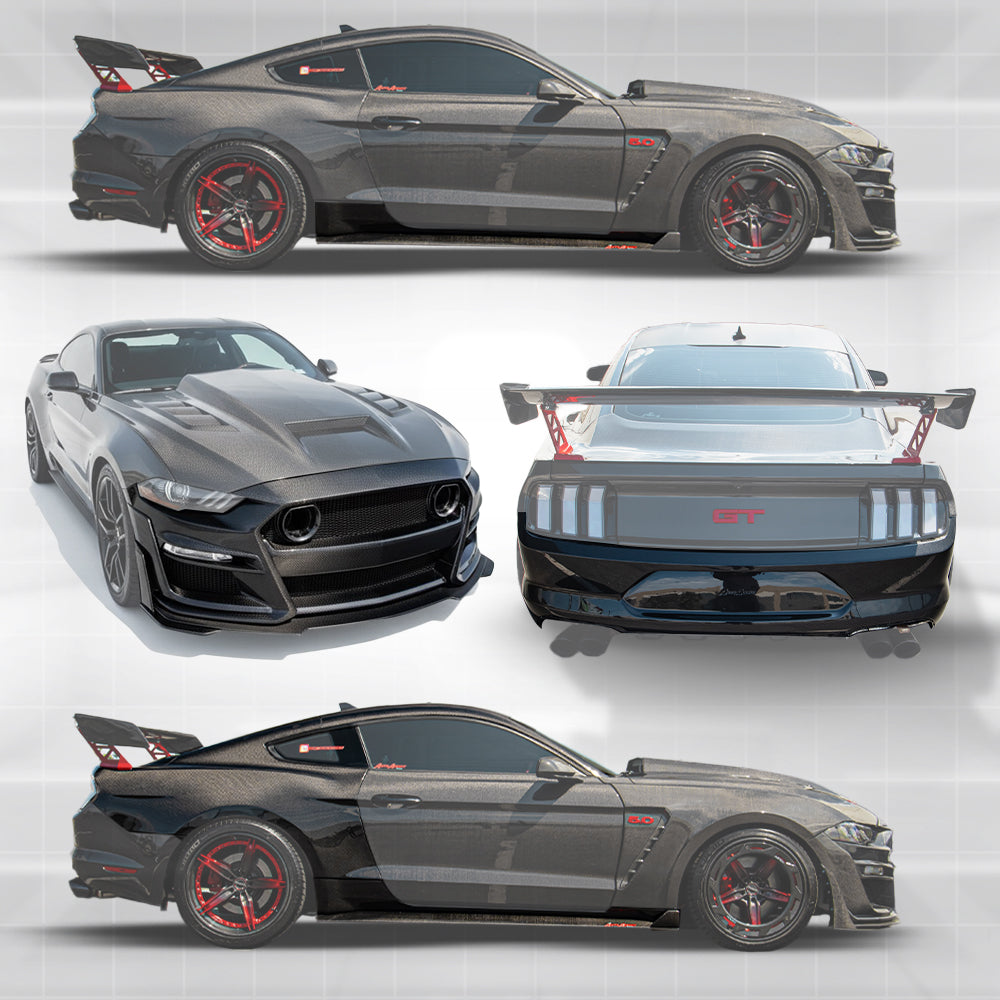 2018-2023 Mustang S550 GT/EcoBoost Track Package Carbon Fiber 13pcs Ki ...