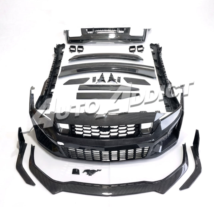 2024–2026 Mustang S650 Heritage SC™ V-Shaped Dry Gloss Carbon Fiber Track Package Program Bundle