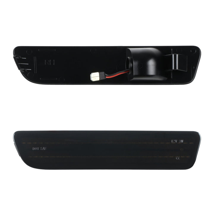 2005-2009 Ford Mustang Smoke Lens White Dynamic Animation LED Side Markers