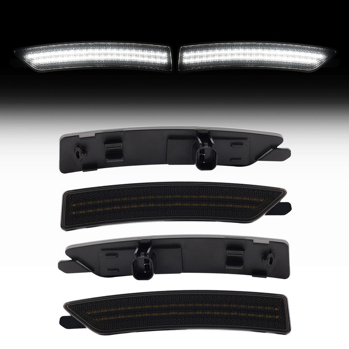 2024-2026 Ford Mustang S650 Smoke Lens White Dynamic Animation LED Side Markers